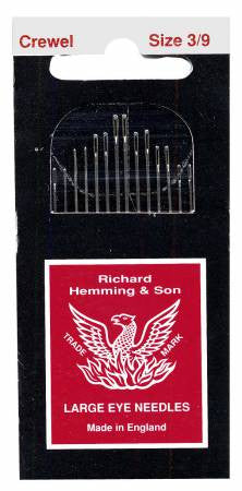 Hemming Crewel Needles - Size 3/9 for Back Basting