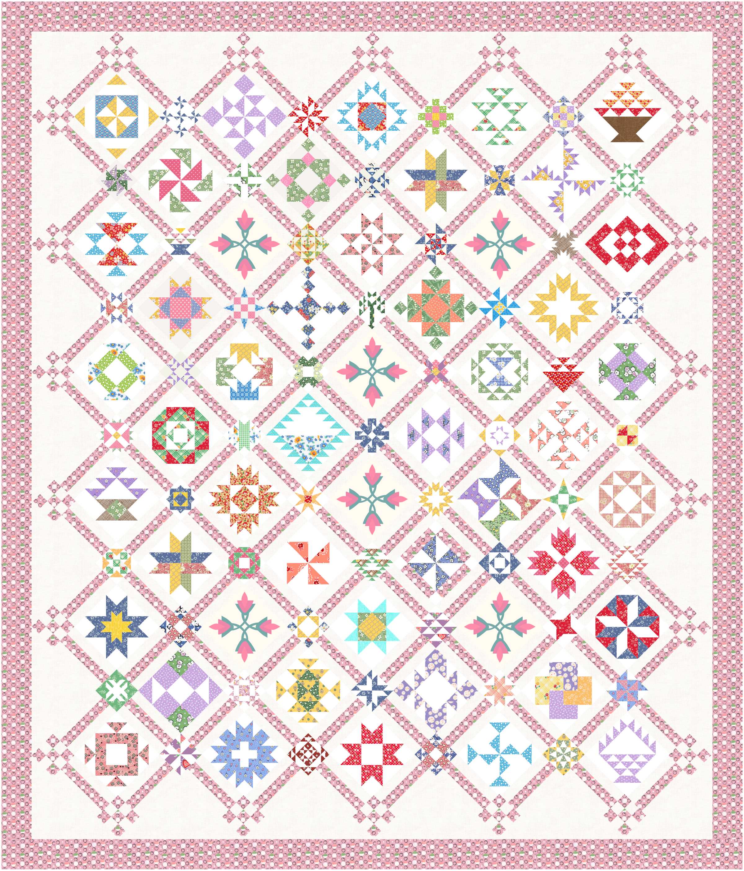 Complete Half Pattern Half and Half Quilt - Complete Pattern | Sentimental Stitches