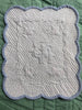 Vintage Applique Basket Trapunto Miniature Quilt by M. Dean