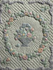 Vintage Pieced Basket Trapunto Miniature Quilt by M. Dean