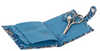 Needlecase & Scissors Blue Floral