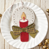 Red Holiday Candle Ornament Pattern