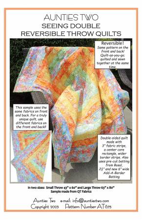 Seeing Double Reversible Throw Quilts Pattern | Sentimental Stitches