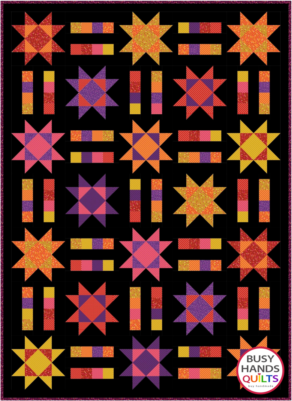 Star Strip Pattern Stars and Stripes Quilt Pattern | Sentimental Stitches