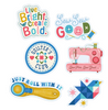 Quilters Vinyl Sticker Set 1