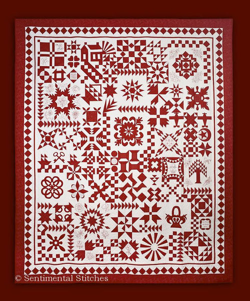 11th Day of Christmas - Just Takes 2 Red and White Quilt