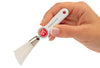 Red and White Deluxe Sewing Machine Brush - Angled for Lint