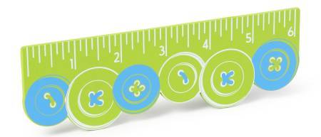 6 Wooden Rulers - Cute as a Button - Tailor Made or Hanging by a Thre